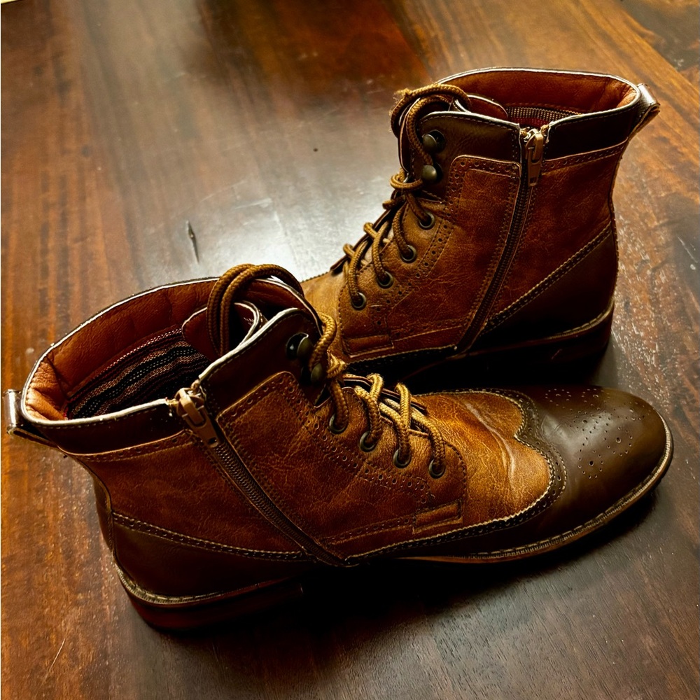 Polar Fox Vintage Men's Brown Leather Boots